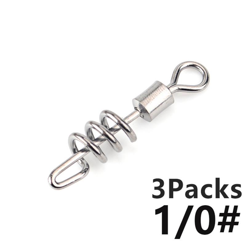 

3 шт./5 шт. аксессуары для рыбалки на щуку, соединительный штифт, подшипник, вертлюг из нержавеющей стали, карабин, приманка, вертлюг, снасти 1/0-3PCS
