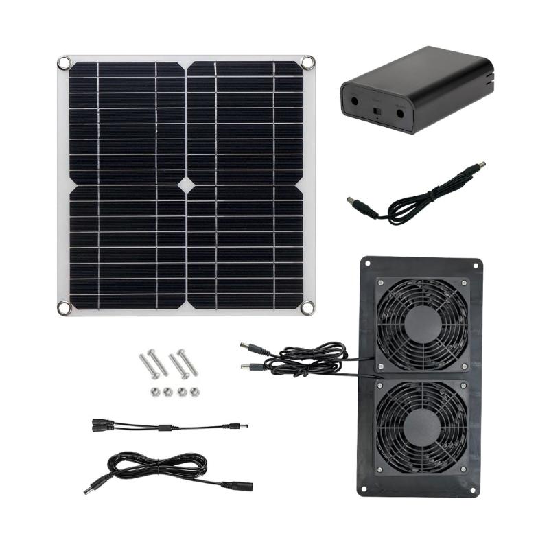 12W Fan Computer Plastic and Monocrystalline Silicon Construction Easy Tool Installation for PC Components