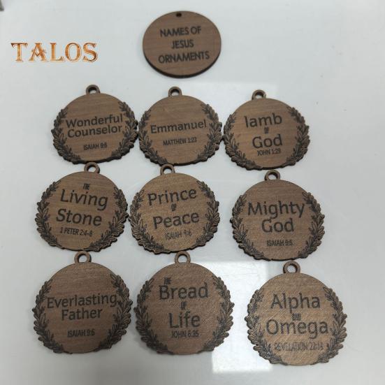 Ονόματα του Ιησού Διακοσμήσεις Ξύλινα Διακοσμητικά Κρεμαστά με Θέμα τον Ιησού Ρουστίκ Θρησκευτικές Διακοσμήσεις Χριστιανικά Δώρα για Γυναίκες Άνδρες Εορταστική Διακόσμηση