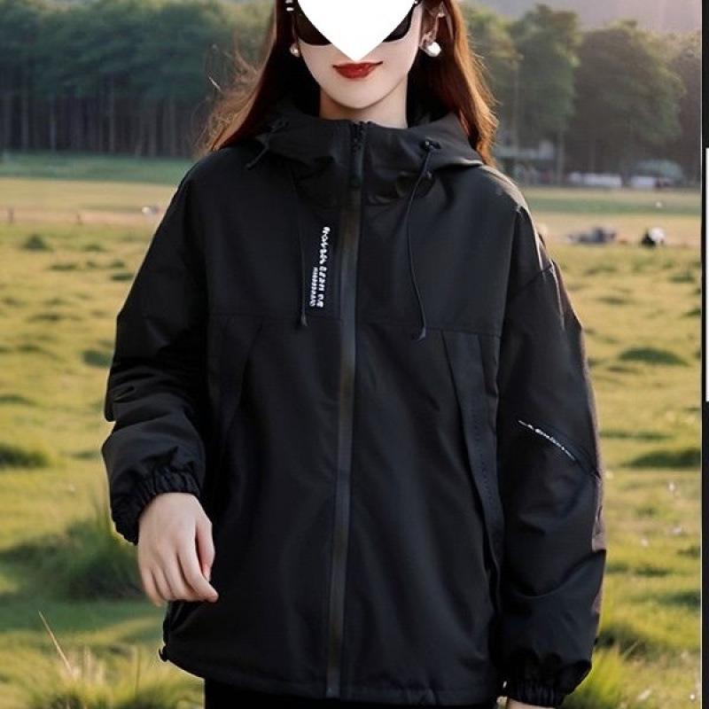 Women's European-Style Casual Hooded Windbreaker Baseball Jacket – Autumn Fashion Sports Coat
