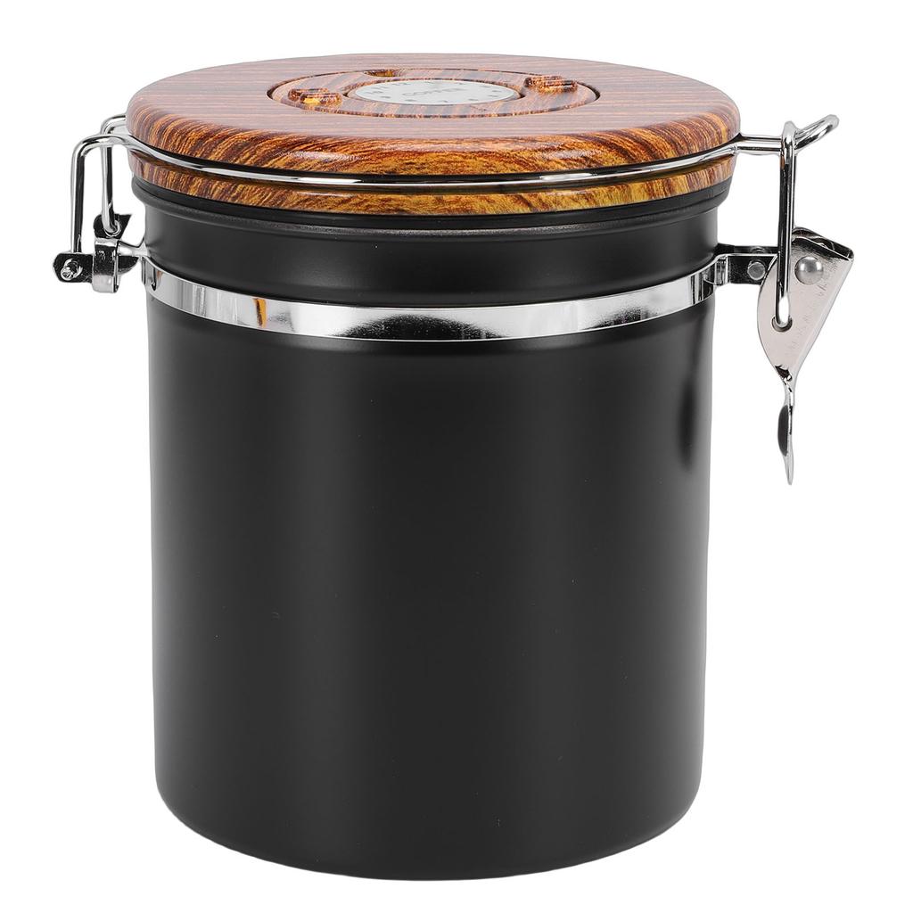 Coffee Canister 1500ML Airtight Stainless Steel Kitchen Food Storage Container with Date Tracker Scoop Food Jar for
