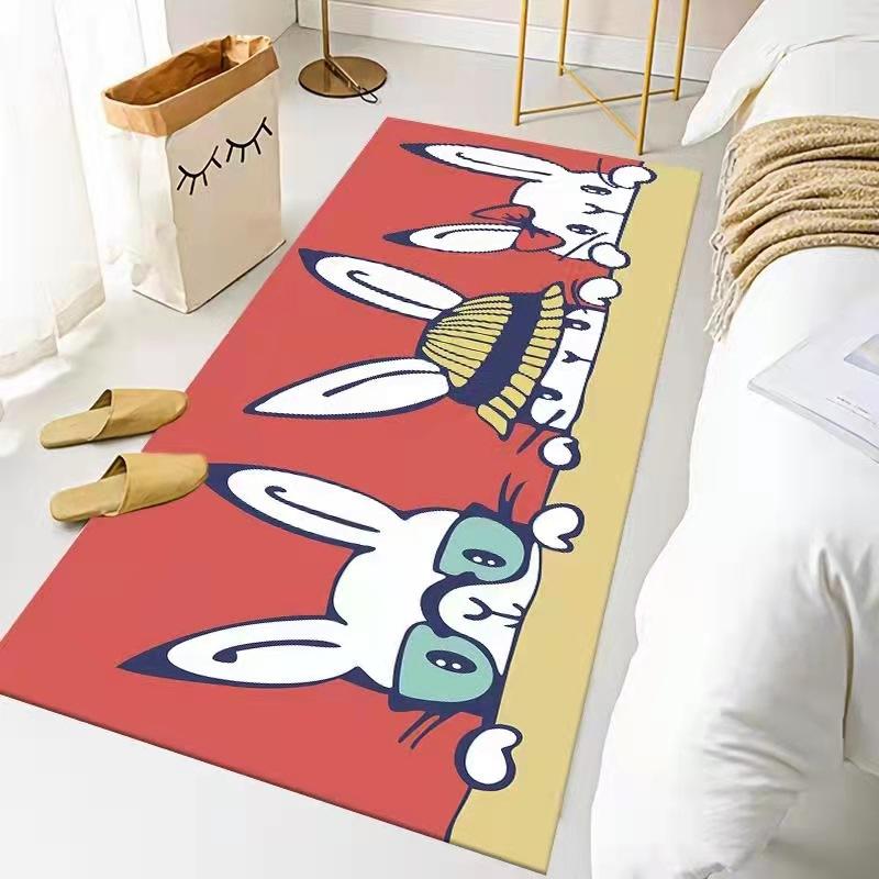 Ins Cartoon Bedroom Full of Bedside Carpet Household Baby Crawling Pad Living Room Children's Room Cute