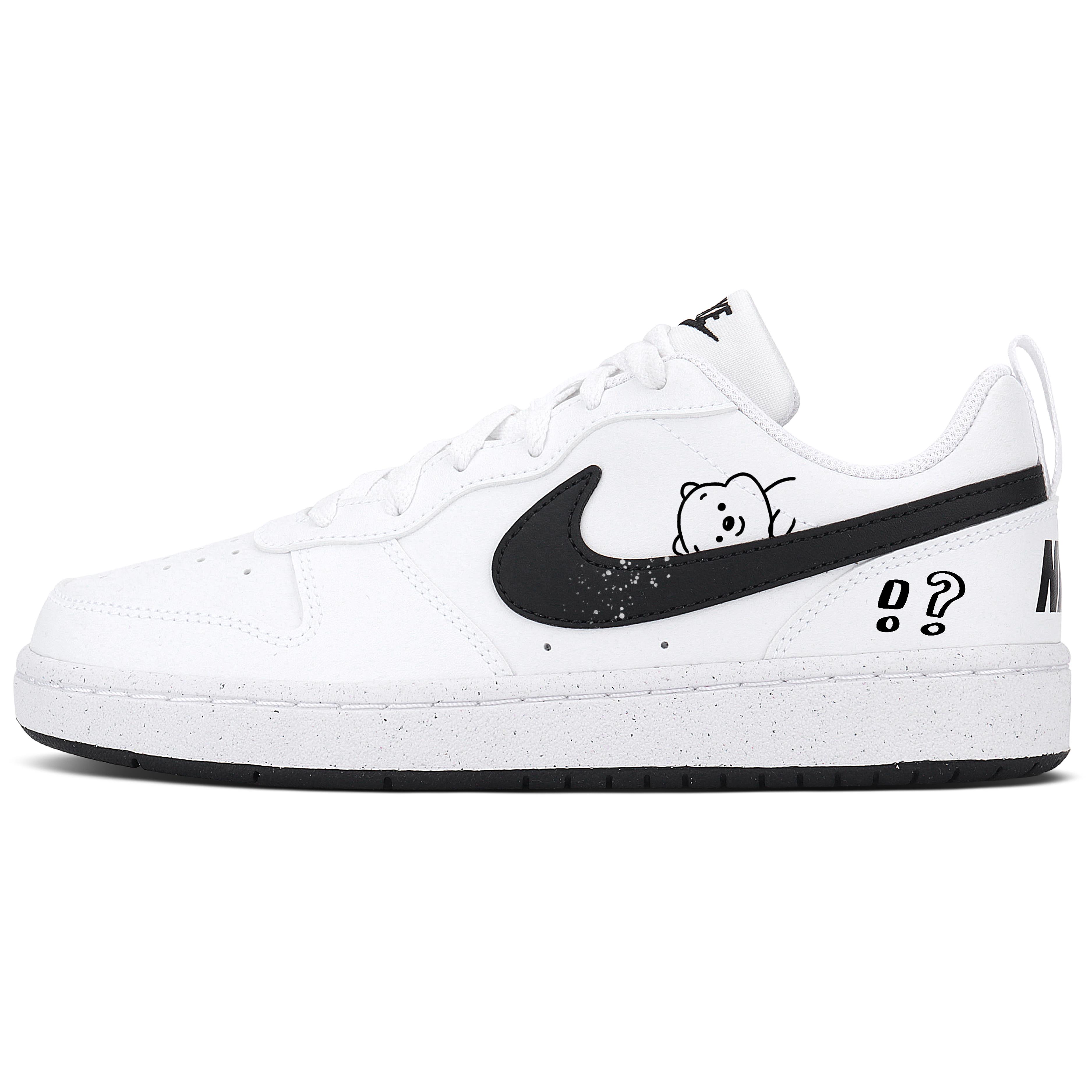 

Nike Court Borough Balance Abrasion Resistant Skateboard Shoes Unisex Black White DV5456-104(Team1829-) 35.5