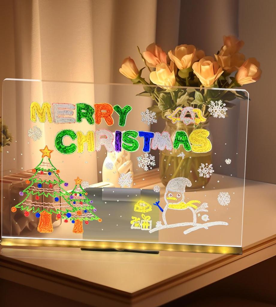 Multifunctional Wipeable Drawing Board & Night Light Art Atmosphere for Kids