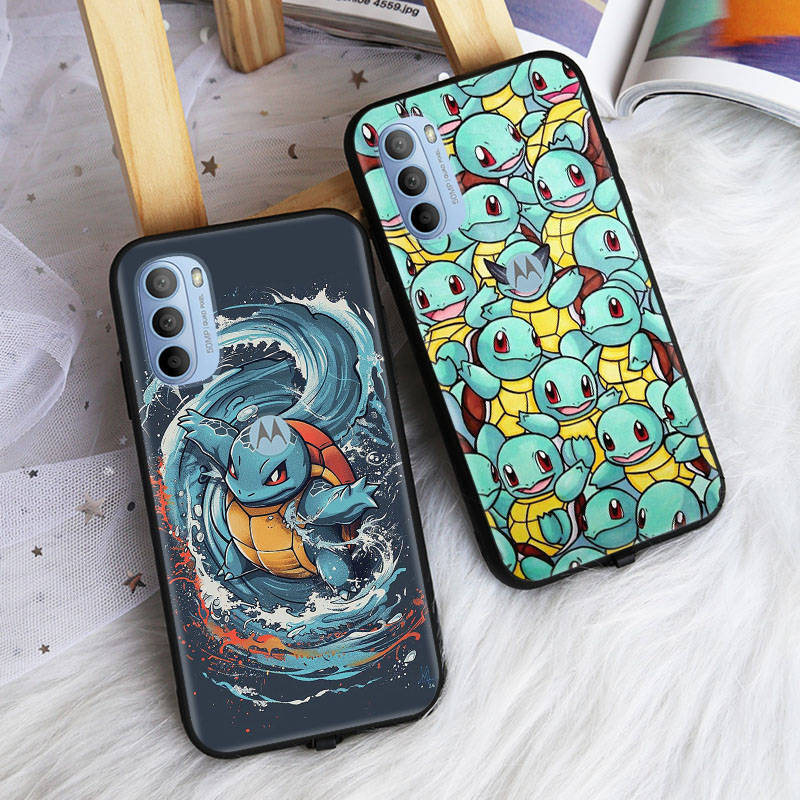 AP9 Squirtle Pokemon Black Case for Samsung Note 20 Lite S24 Ultra S23 S22 A05 A06 A11 A71 A15 A16 A13 A24 A25 A33 A52 A53 M55 M35 Sofe Cover