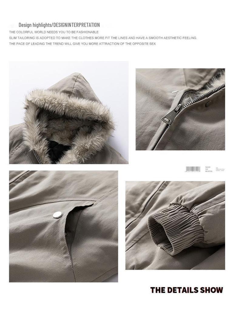 Unisex Thick Plush Vulture Hooded Cotton Winter Jacket