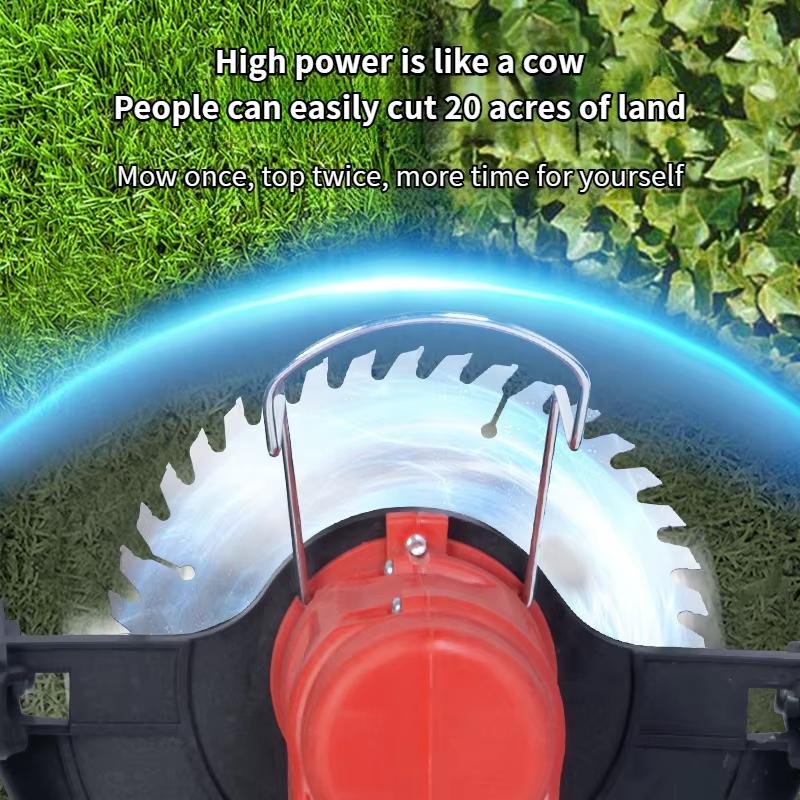 Electric Lawn Mower 24V Lithium Battery Grass Trimmer, Multi-Function Yard Cutter With 5 Adjustable Height Settings