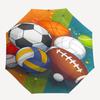 Ball Sports Theme Automatic Umbrella, Lightweight & Portable, 8 Rib, Perfect for Outdoor Travel, Birthdays, Christmas, Gifts.