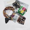 South Korea's new color-matching silk silk scarf binding bag, summer printing thin and narrow long silk scarf streamer headband