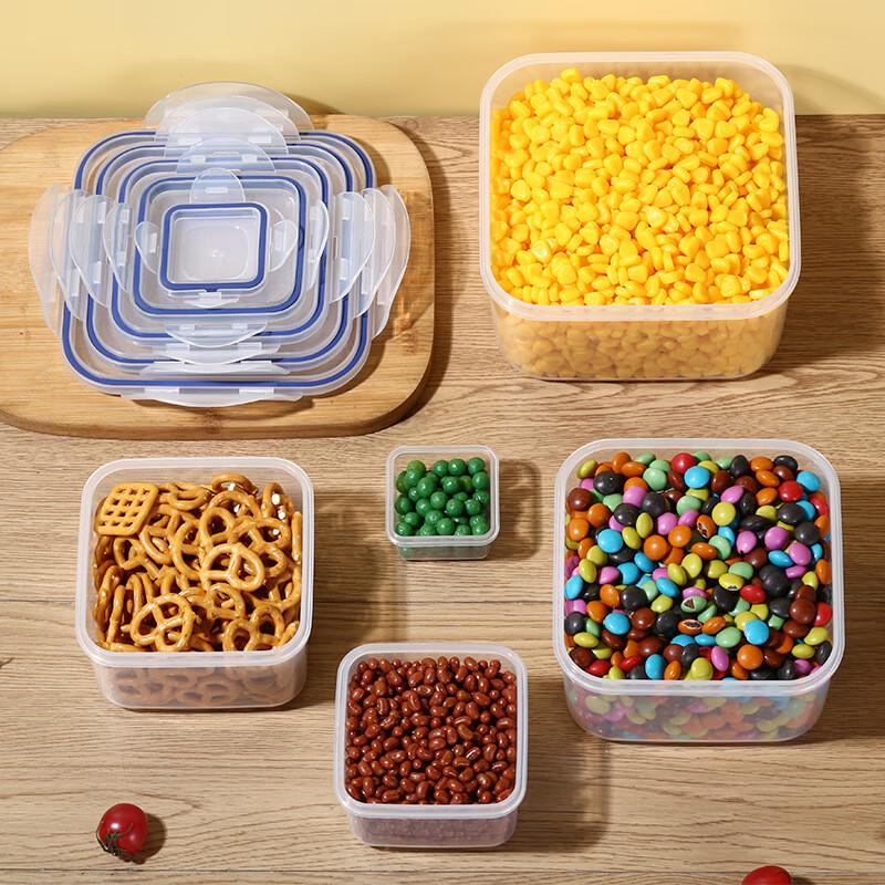 RuHan Rectangular Transparent Microwave & Refrigerator Food Storage Container Set (3 x 1900ml)