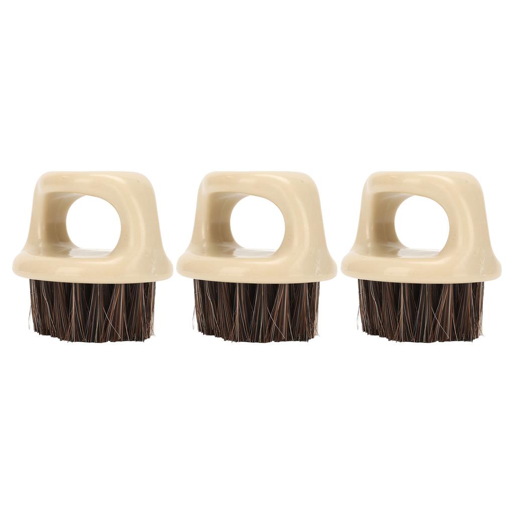 3Pcs Shaving Brush Ring Handle Men Beard Soft Bristle Burr Free Comb Styling Cleaning Tool for Hair Salon