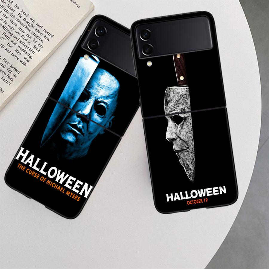 Halloween The Curse Of Michael Myers Horror Movie Case for Samsung Galaxy Z Flip 6 Flip 5 4 3 5G Black Cell Phone Cover Samsu