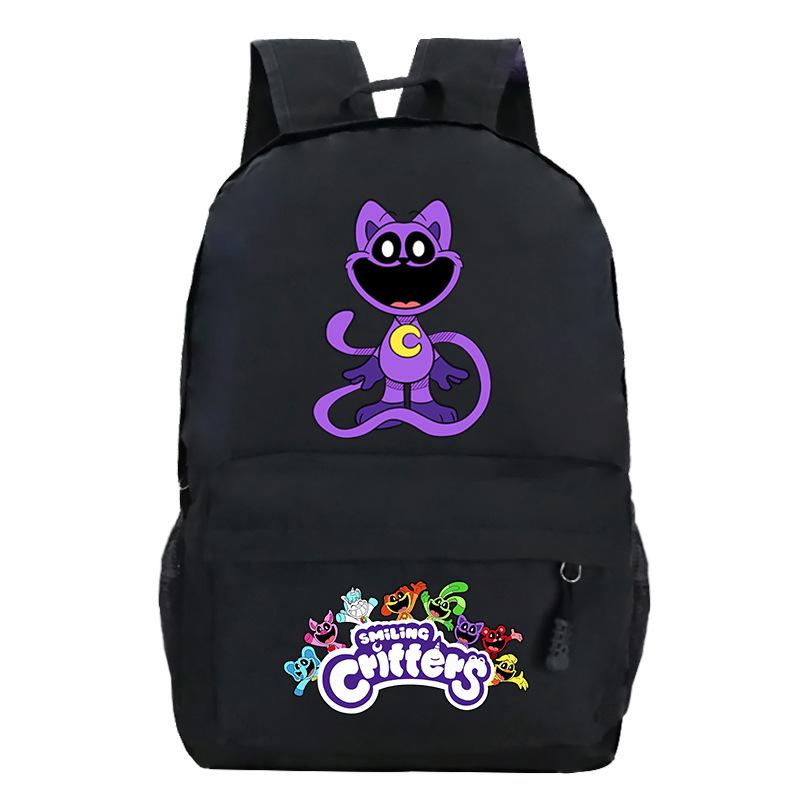 Cartoon Printed Children'S Backpack, Animation Schoolbag, Male And Female Primary And Secondary School Students Outdoor Travel Backpack