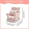 Elephant Family Figurines And Dollhouse Couch Miniature Animal Sculptures for Desk Living Room