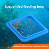 New Tank Blue Floating Station Food Tray Aquarium Fish Feeding Ring Prevent Food Dispersion Fish Pinch With Suction Cup
