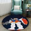 Mobile Suit Gundam Cartoon Round Rug Can Be Used To Decorate Living Rooms, Bedrooms, Sofas, and Game Rooms; Non-slip Rug.66