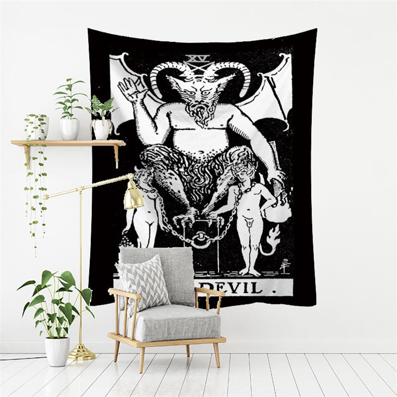 European Tarot Card Series Wall Tapestry - Decorative Polyester Landscape Hanging Cloth