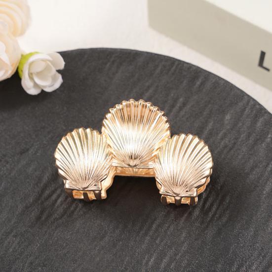 Hair Claw Oceanic Design Back Head Hair Clip with Shells Starfish Conch Pattern Multi-Purpose Hair Accessories