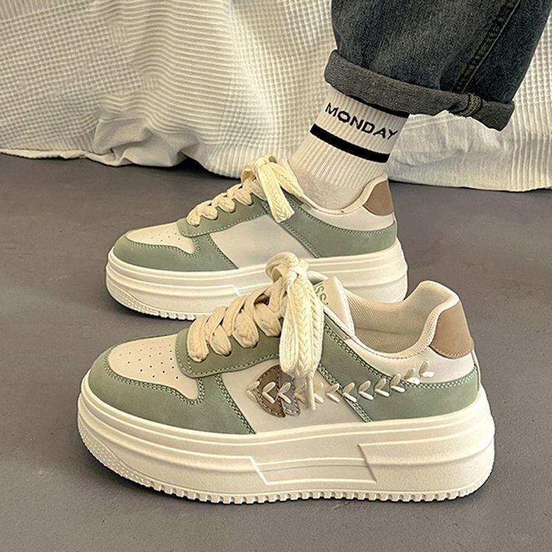 Casual Shoes 22 Spring New Thick-soled Soft-soled Ins Board Shoes