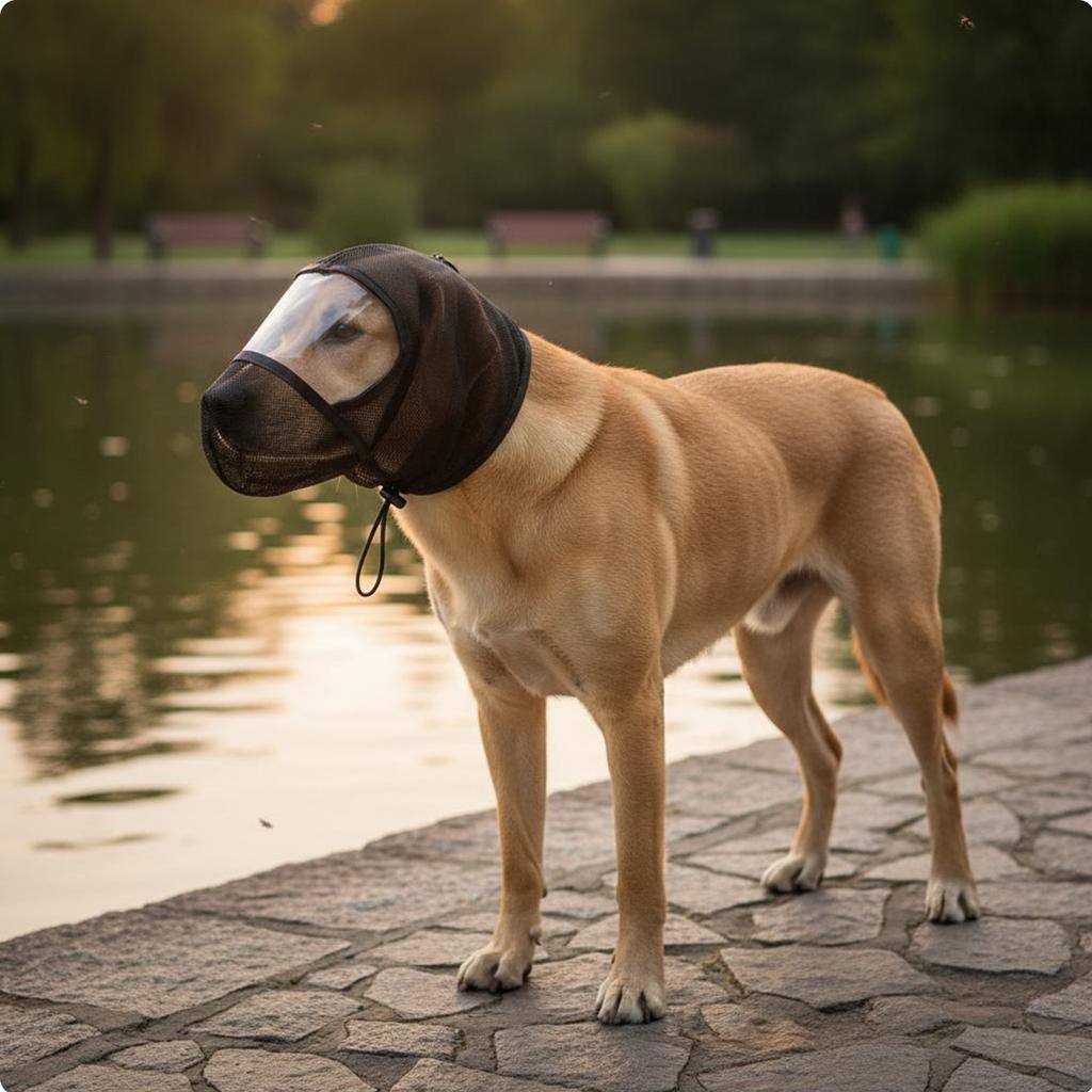 Ayarlanabilir Büzgülü Köpek Başlığı Köpek Göz Korumalı Başlık Veteriner Ziyaretleri İçin Evcil Hayvan Malzemesi