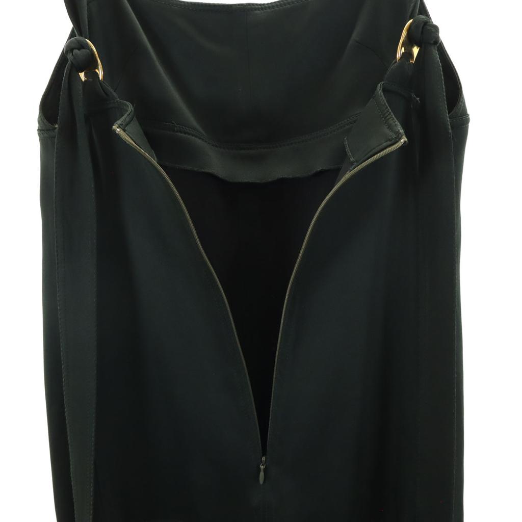 Zara No Sleeve Long Dress S Dark Green Women Used