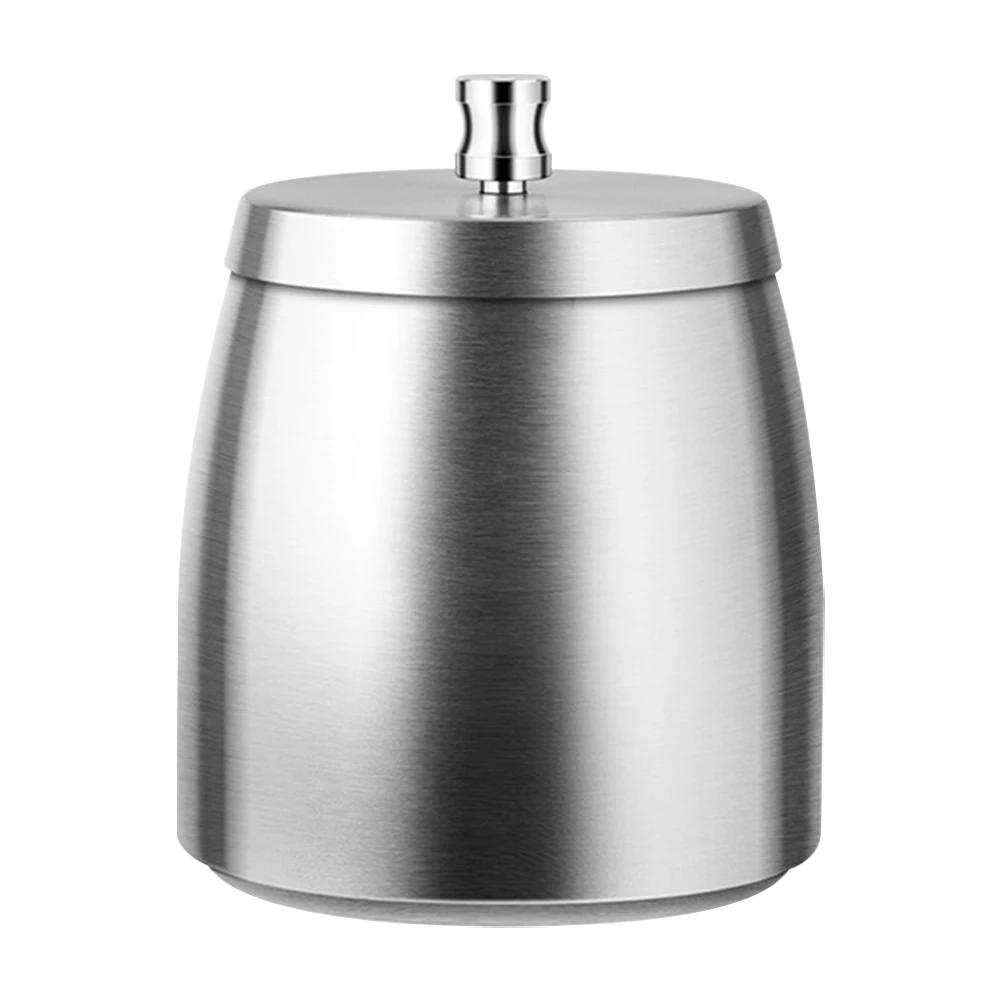 Stainless Steel Ashtray with Lid for Cigarettes Windproof Outdoor Cigar Ashtray Desktop Smoking Ash Holder Accessories