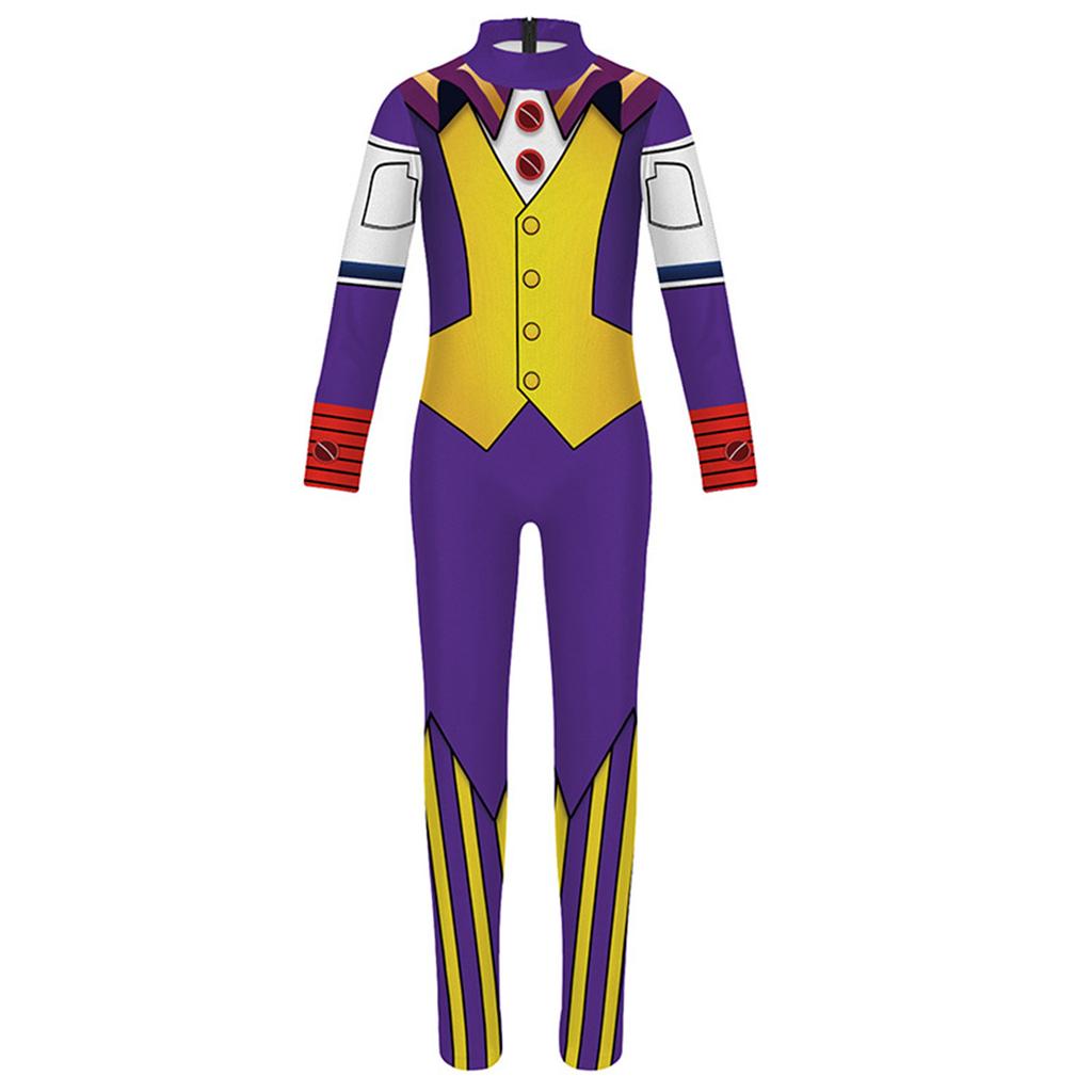 Costume da Artista Circense per Bambini Tuta Intera Manica Lunga Abito da Palco Costume per Giochi di Ruolo di Halloween per Bambini Ragazzi e Ragazze