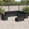 VidaXL Garden Lounge Set with Cushions 13 Pcs, Patio Sofas, Patio Furniture Set, Outdoor Furniture, Black 3218485