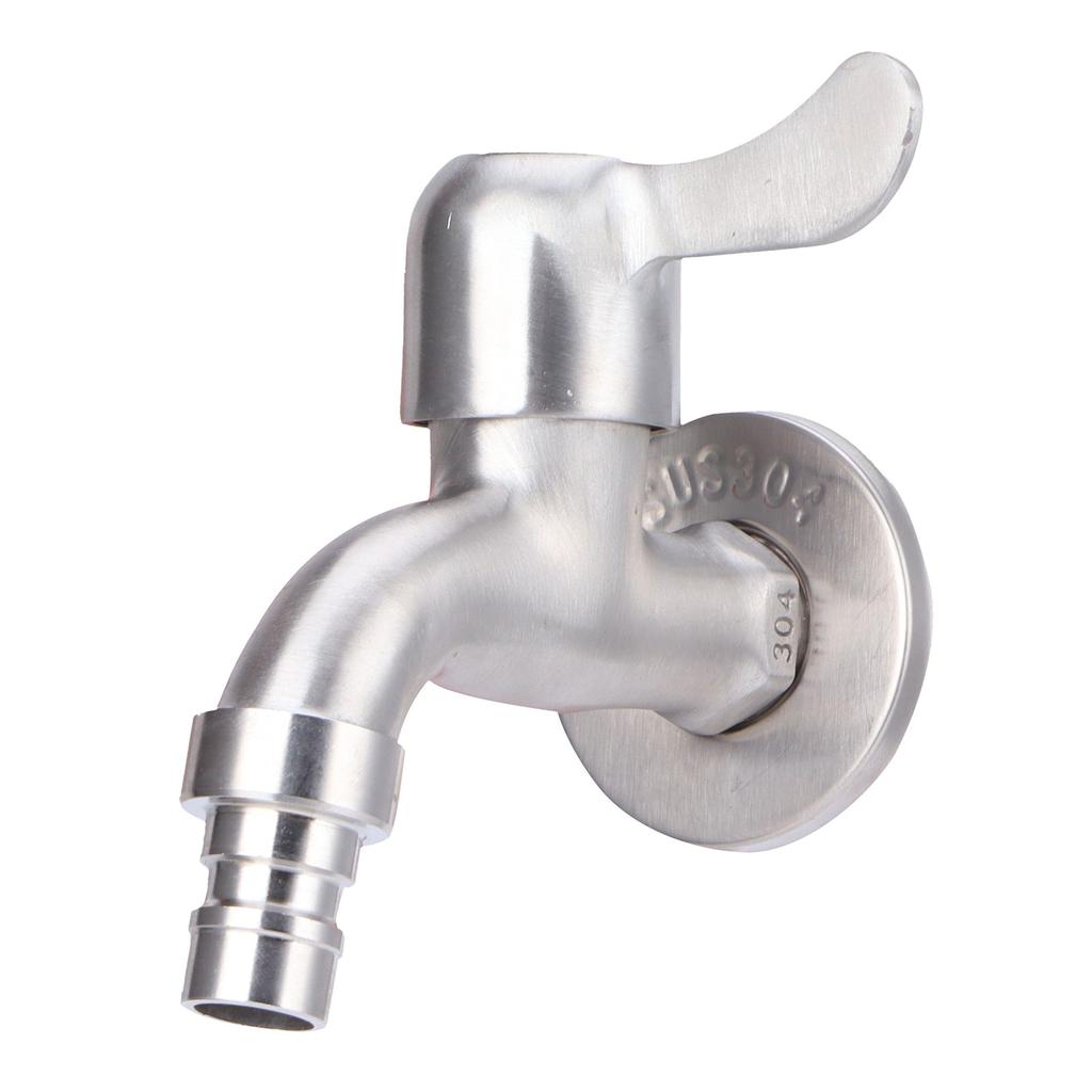 G1/2 Gartenhahn Wandmontage Gebürstet Außen Waschbecken Moppbecken Verlängerter Wasserhahn