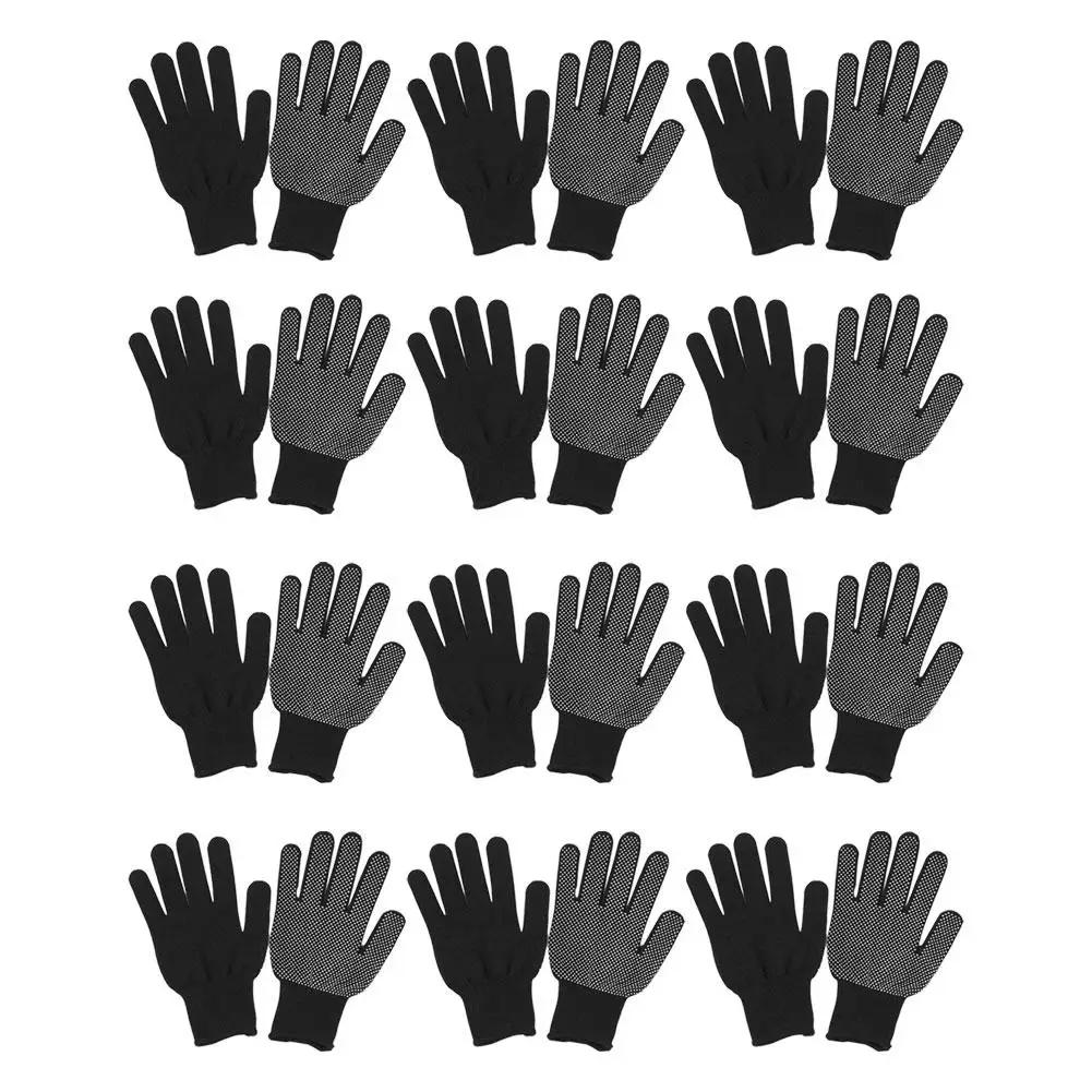 Рабочие перчатки из нейлона 13-го калибра с точечным покрытием, дышащие и нескользящие, для садоводства, строительства, упаковки R9X5