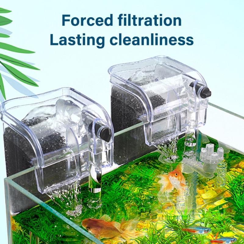 Adjustable Aquarium Filtration System for Quiet Setting in Fish Tanks Adjustable Flowing, Suitable for Home Office Use