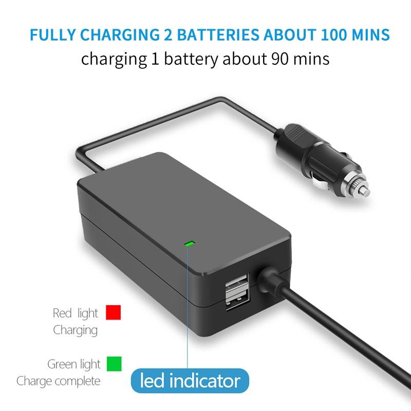 Car harger Kit  Battery USB harging Hub with Intelligent hip for Protection for  for  3 Remote ontrol Batte