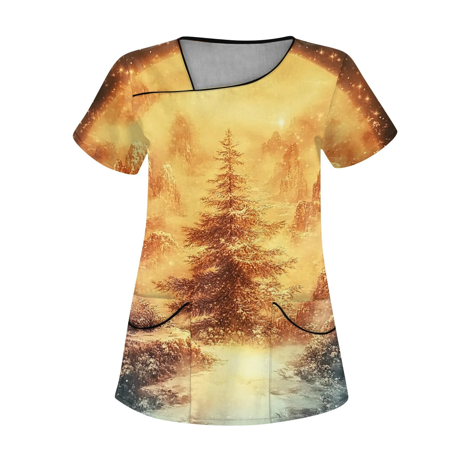 Женская рабочая одежда с рождественским принтом — фото 8