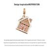 Exquisite Christmas Gingerbread Cottage Pendant Necklace & Keychain for Women