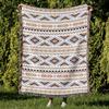 Tribal Leinen Decken Karierte Gestrickte Outdoor Teppiche Camping Picknick Decke Boho Dekorative Bettdecken Sofamatten Reise Teppich Quaste