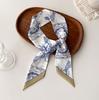 Wind Small Streamer Long Scarf Ribbon Tie Bag Versatile Decorative Headband Printed Scarf with Hand Scarf
