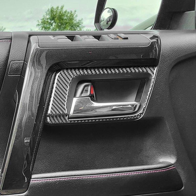 DT08 Carbon Fiber for Toyota 4Runner 2010- Inner Door Handle Bowl Cover Trim Interior Accessories