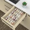 4 Layer Spice Drawer Organizer Adjustable Acrylic Spice Jars Rack Tray Expandable Seasoning Organizer Cabinet Kitchen Shelves