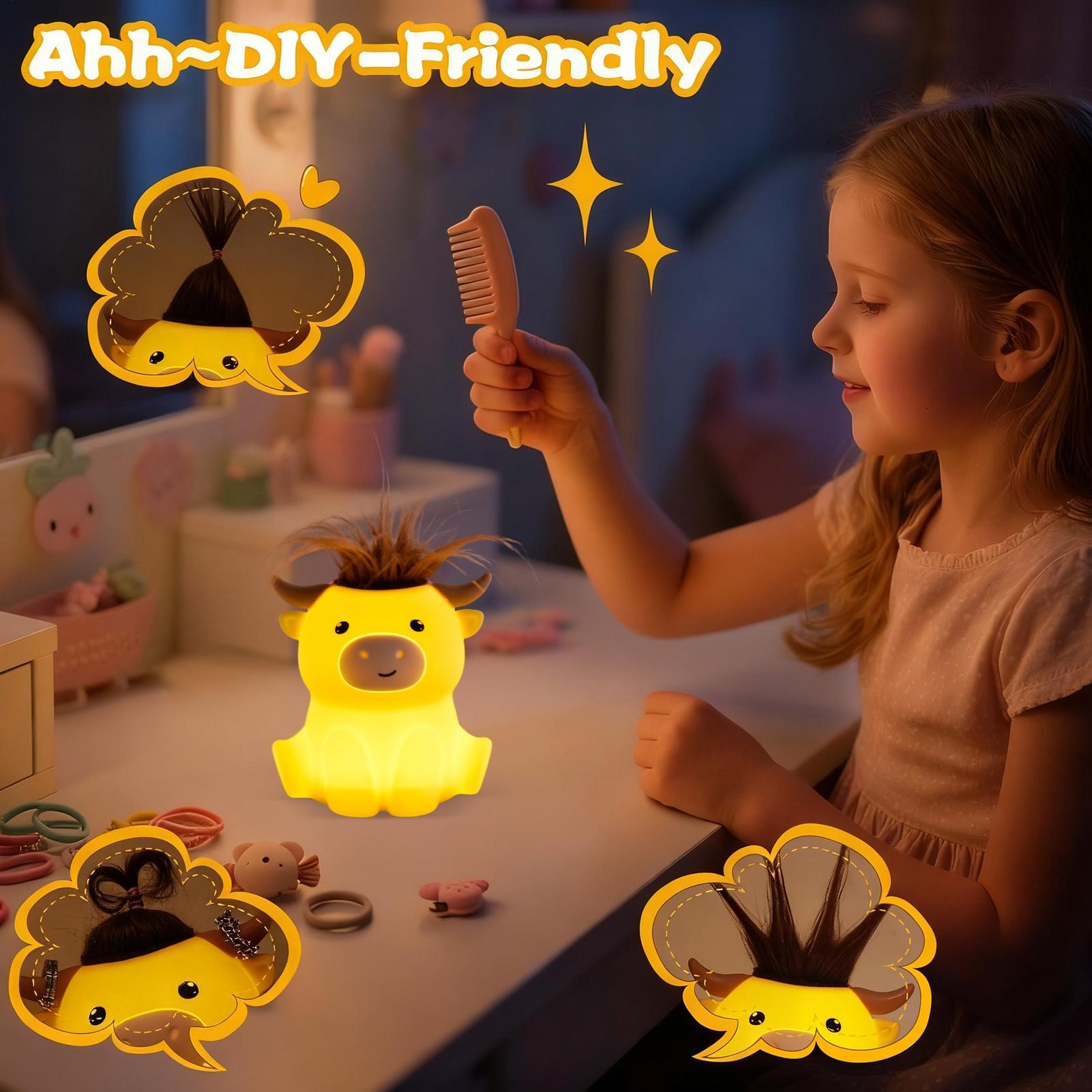 

Animal Night Light Cattle Night Lamp With 2 Brightness And 20min Timer Portable Lamp Decor For Home Bedside College Dormitory China Mainland