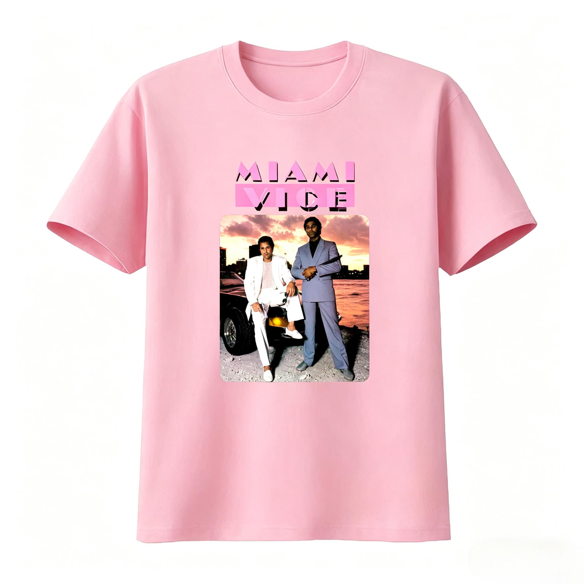 

Miami Vice V3 T Shirt White Movie Poster Design Streetwear Unisexs Clothing and Womens Clothing Tshirt 2026 Summer New T Shirt 4XL
