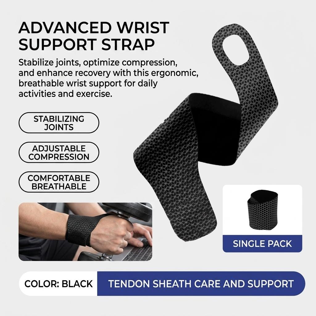 1pcs Wrist Brace Support Sport Wrist Thumb Compression Wraps for Carpal Tunnel Adjustable Wrist Straps for Men Women