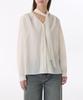 MUSINSA STANDARD WOMAN Women'S Volume Shirred Tie Blouse [Ivory]