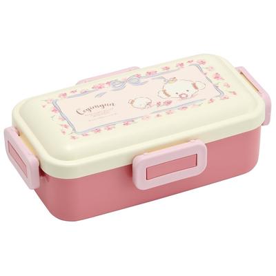 Skater Bento Single for Made In with a Lock for Dishwasher and Microwave Sanrio Kogyumin Flower Wreath Box, 530ml, Tier, Women, Japan, 4-Point