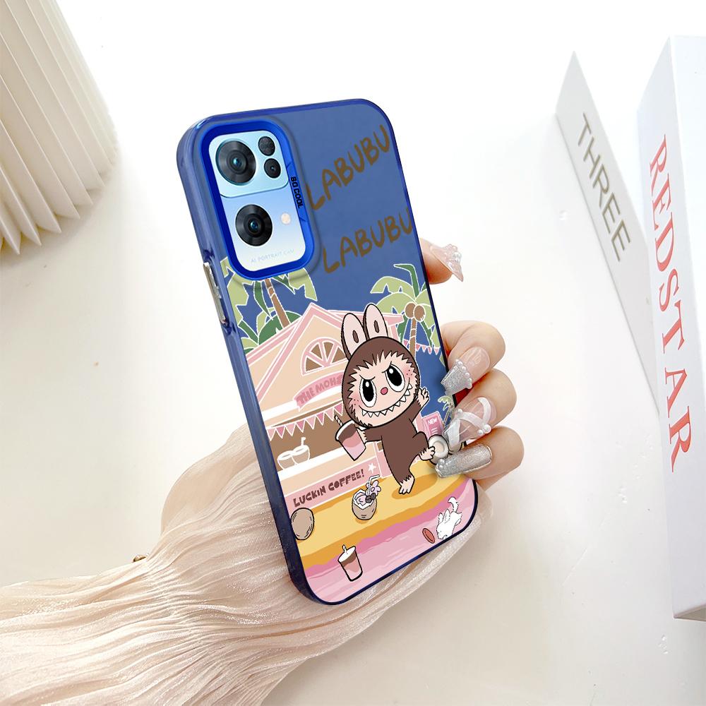 Bemaltes Muster Bunt Silber Doppelseitige Hartschale Stoßfest Sturzsicher Handyhülle für OnePlus OPPO Reno Realme