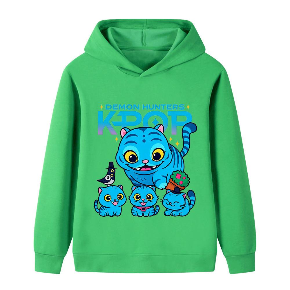 B1234 Kinder Jungen Mädchen Derpy Kpop Rumi Zoey Mira Print Langarm Kapuzenpullover