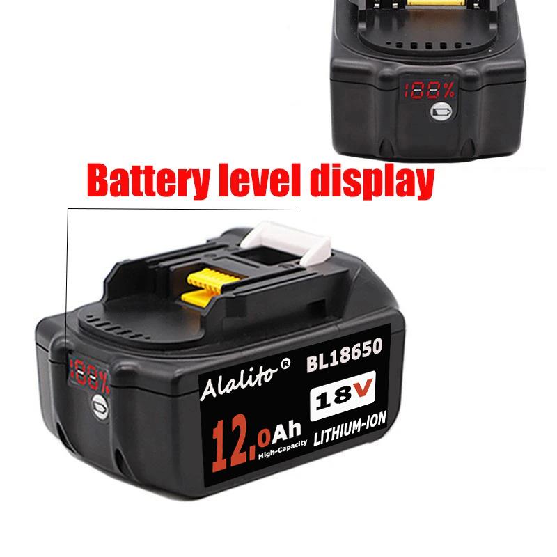 For Makita 18V Battery 12.0Ah 18650 Lithium Ion Replacement BL1860B BL1860 BL1850 Rechargeable Power Tool Battery DDF486 DF488