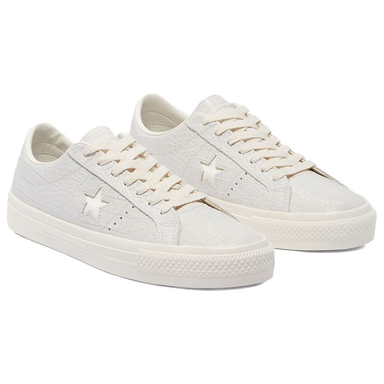 Converse One Star Pro Low Croc Emboss - Egret Unisex Sneakers White Gum-Honey 170707C