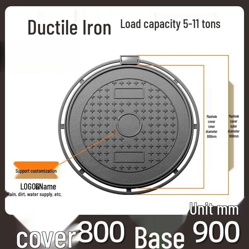 Heavy-Duty Round Ductile Iron Manhole Cover