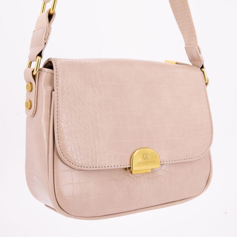 Sac bandouliere Romy motif croco à clip doré 22x18x8cm Femme GEORGES RECH