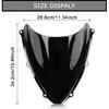 Windshield, PSLER Windscreen Double Bubble for GSXR600 750 K6 2006-2007, Black
